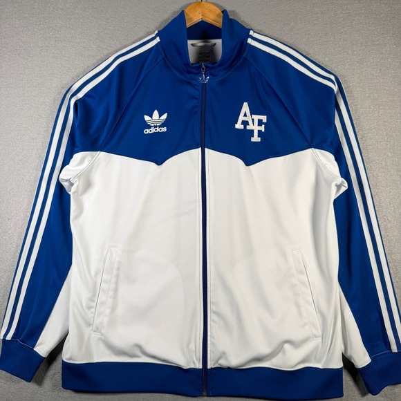 Vintage Adidas Air Force Track Jacket White Zip Up Track Jacket‎ Men's XL NCAA
